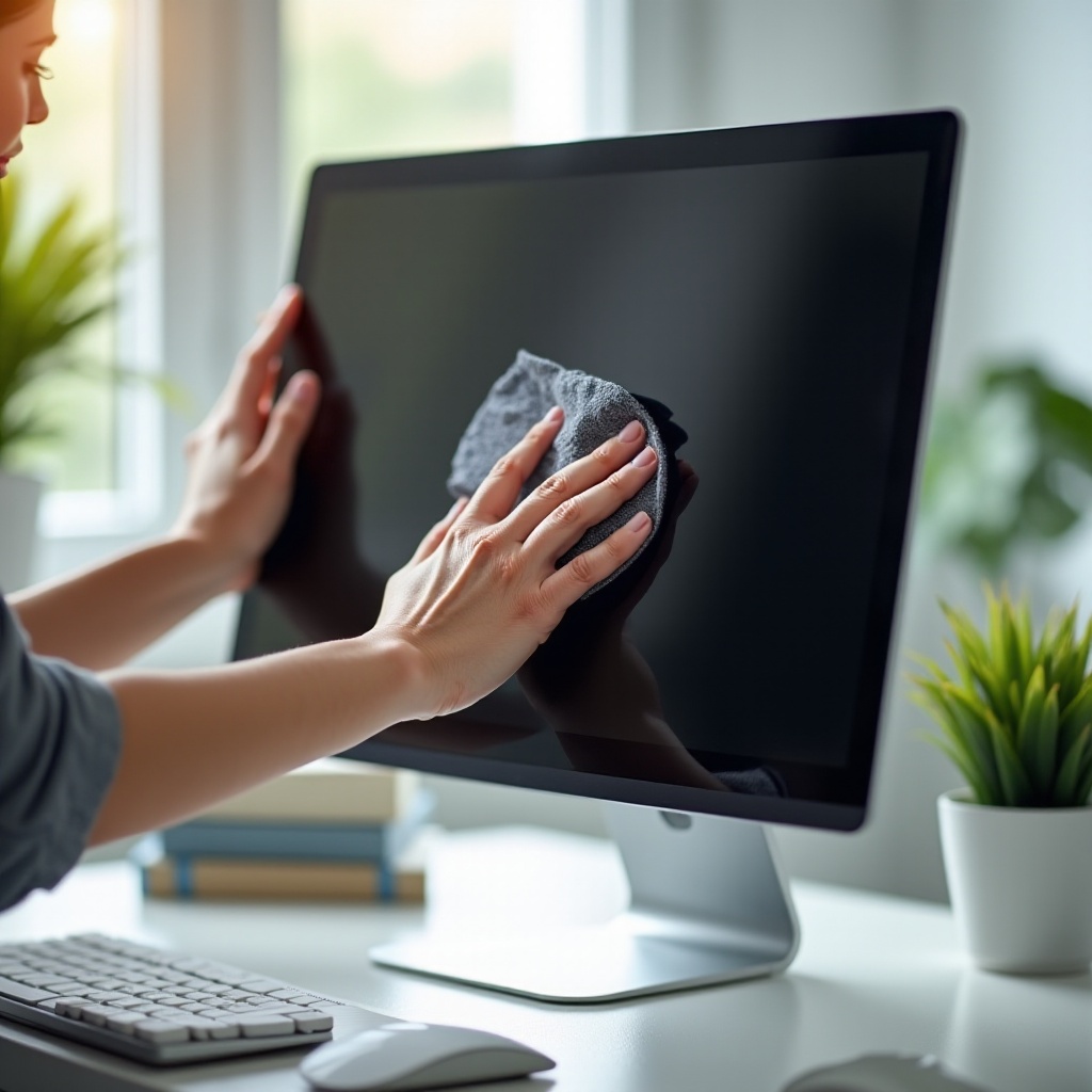 Hoe maak ik mijn 37-inch monitor schoon